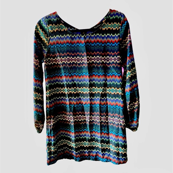 Geometry Pattern Blouse - Picture 1 of 4